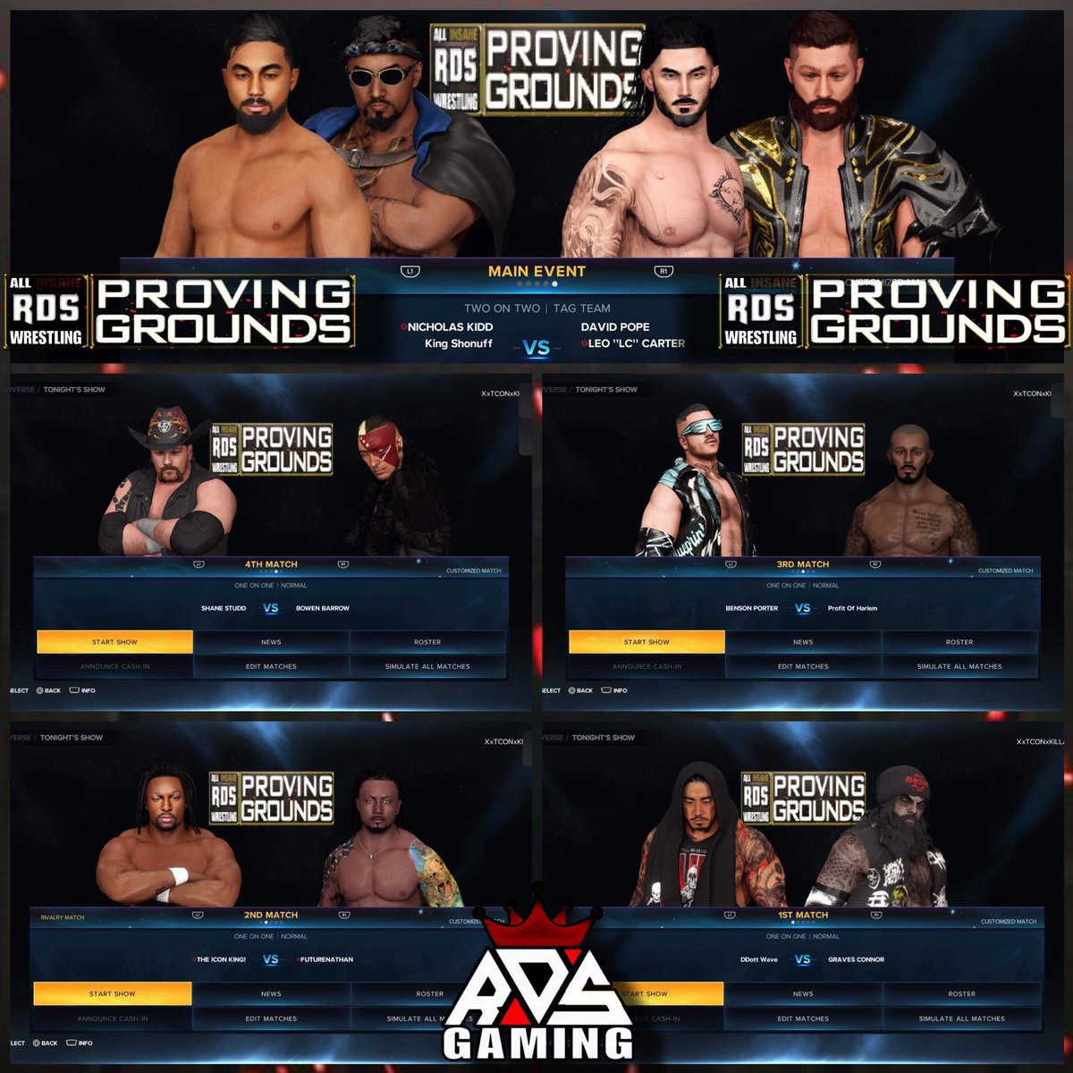 Proving Grounds Episode 3 will be posted Sunday 8/6. Last week we saw @LeoLCCarter33 make a huge impact after being inserted into the main event match to win a highly graded triple threat. The war for the top continues as King Sho’nuff joins the mix. 

Ddott Wave makes his debut
