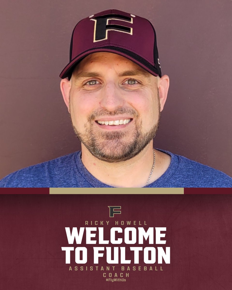 FultonBaseball's tweet photo. The Fulton High School Baseball program would like to welcome new assistant coach Ricky Howell to Falcon Country. Coach Howell brings a wealth of experience to Fulton. He began is career in 2003 and has coached high school baseball at Monterey, Cookeville, Carter, and West High. https://t.co/OBUzRFq8NQ