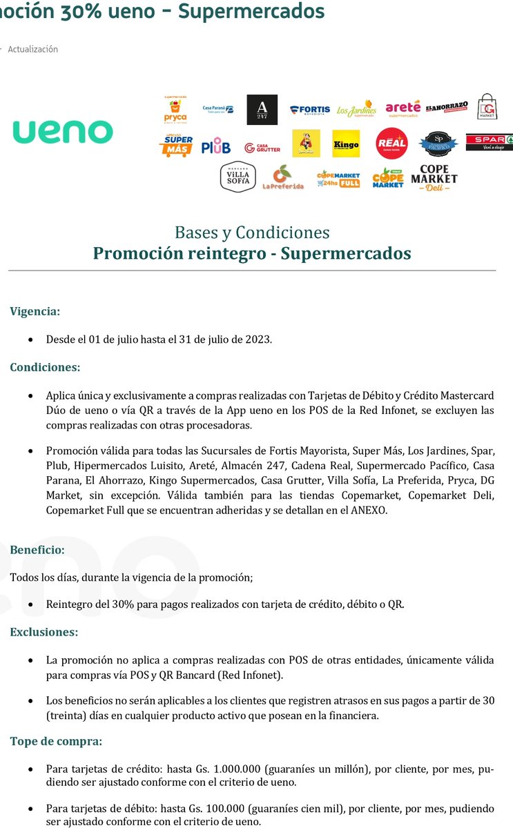 30% de descuento extra con UENO