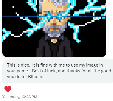 HeroOfBitcoin's tweet photo. Saylor didn't just tweet he also DM'ed me. He really does stack sats and stay humble. 🤓🧡 https://t.co/RsdwZi8KXn