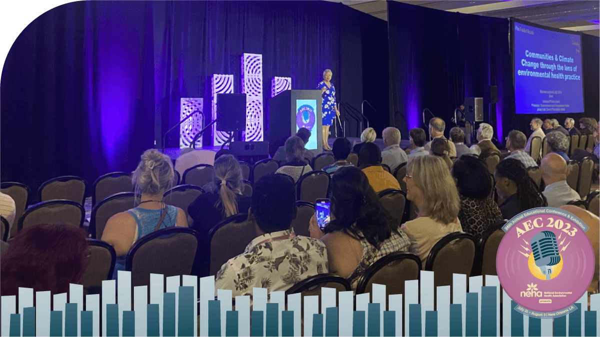 nehaorg's tweet photo. During her keynote, Dr. Maureen Lichtveld shared her focus on translating the science of climate change to actionable items for frontline responders. Don't miss out on any more of AEC, you can still register to attend virtually at https://t.co/mduDdxXKfO. #NEHAAEC https://t.co/TLV6RL7D5o
