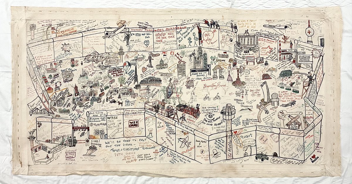 SFOMuseum's tweet photo. This canvas artwork is a one-of-a-kind keepsake that commemorates the closure of Pan American World Airways’ Berlin base in 1991.
#52Objects #PanAm #avgeek https://t.co/RrVbu5IdBG