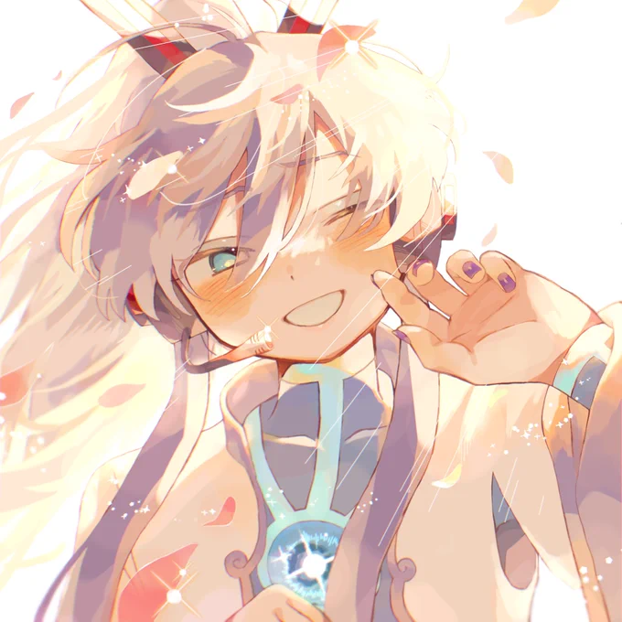 こちらお花企画にてメッセージブックの表紙に描き下ろさせていただいたイラストです!!めちゃめちゃ愛込めて描きました #神威がくぽ誕生祭2023