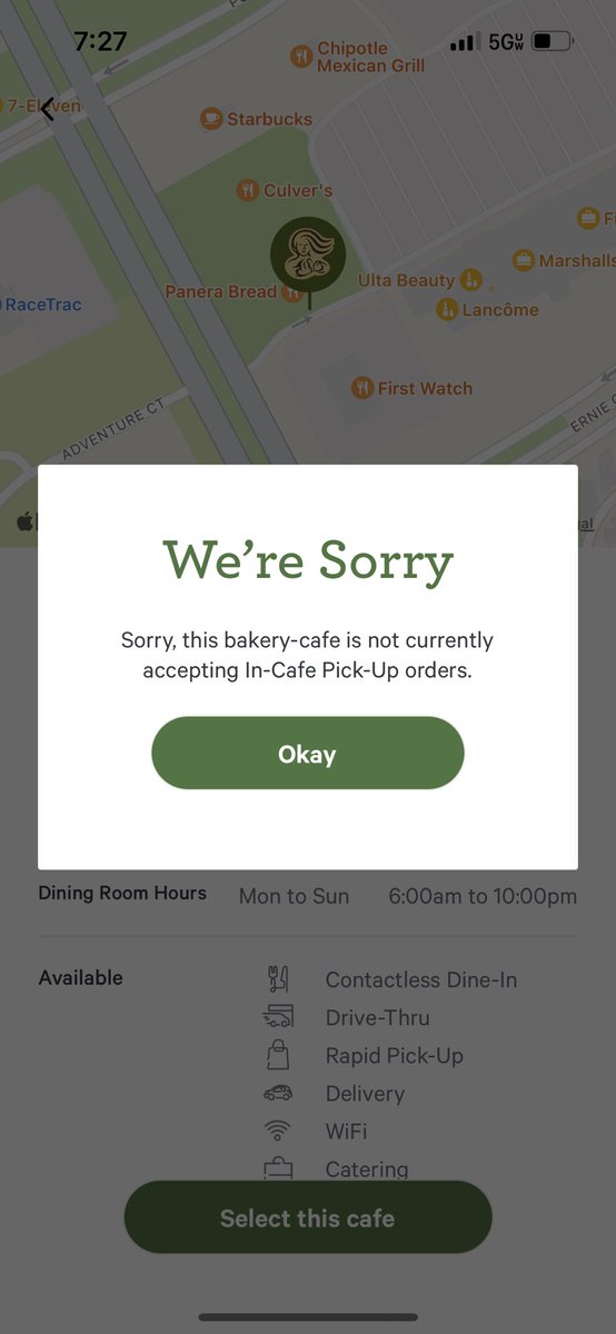 onlybysuz's tweet photo. Employees at @panerabread at posner in davenport closes at 10pm but apparently they don’t want to work… they have parked a suv at the drive thru and no curbside pickup? https://t.co/XEQZKBxx68