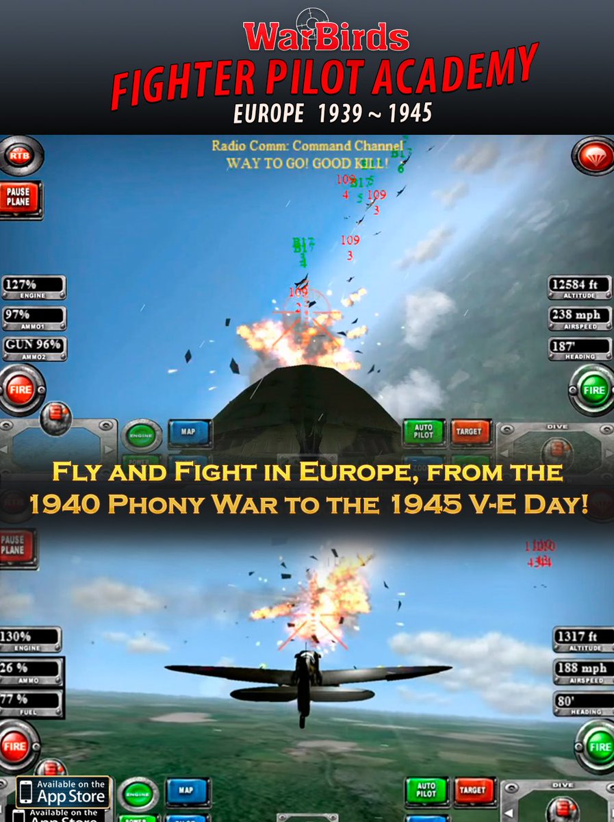 IENTGames's tweet image. WWII News: What it's like to fly the Curtiss P-40 Warhawk. Fly WWII Fighters on your iOS Mobile device, from iEntertainment Network (OTCBB) tinyurl.com/2pnjjste Watch Here! tinyurl.com/52yeyue4
#warbirds #flightsimulators #flightgames #onlinegames #IENT