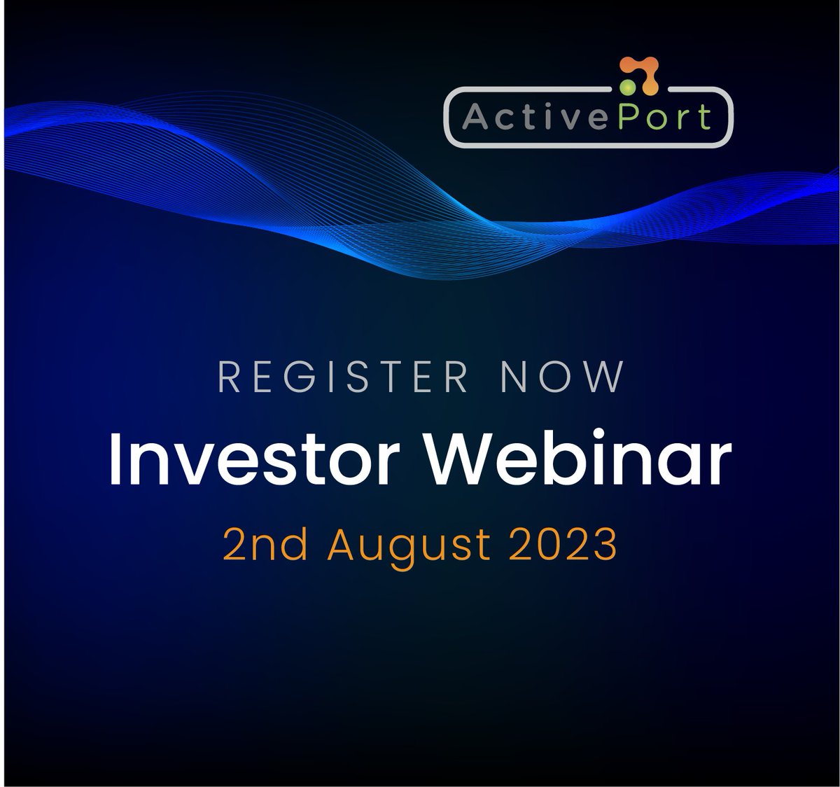 ActivePortGroup's tweet photo. Following the release of our latest quarterly results, ActivePort is holding an Investor Webinar on 2nd August at 11.30am AEDT. Register now -
https://t.co/mpNe0JCI4d
#technews #techinvesting #asxnews #activeport #webinar https://t.co/vfTA2jf6nM