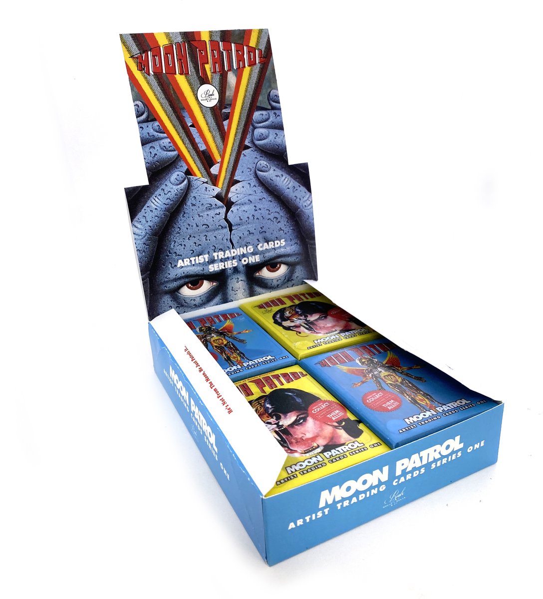 HouseOfRoulx's tweet photo. •R•T•C• Roulx Trading Cards Debut Series with Moon Patrol Drops Tuesday. View Listing &amp; Previews Now. https://t.co/nZ9qMGv9O6 #moonpatrol #tradingcards #cards #nonsportscards #cardcollectors #waxpacks https://t.co/nyLWc4xvCy
