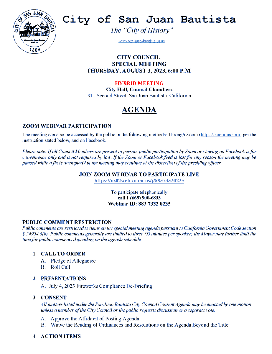 City of San Juan Bautista, CA tweet media