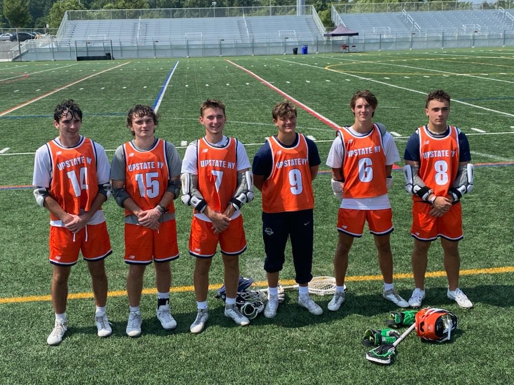 2025's at New Balance All American games. 14 &amp;15 Crowley (Vestal), 7 Troeger Lombardini (JC), 9 Lucas Bartlow (Forks), 6 Tyler Mathews (ME), 8 Rory Callahan (Seton)
Lucas Bartlow was selected to the All Tournament Team