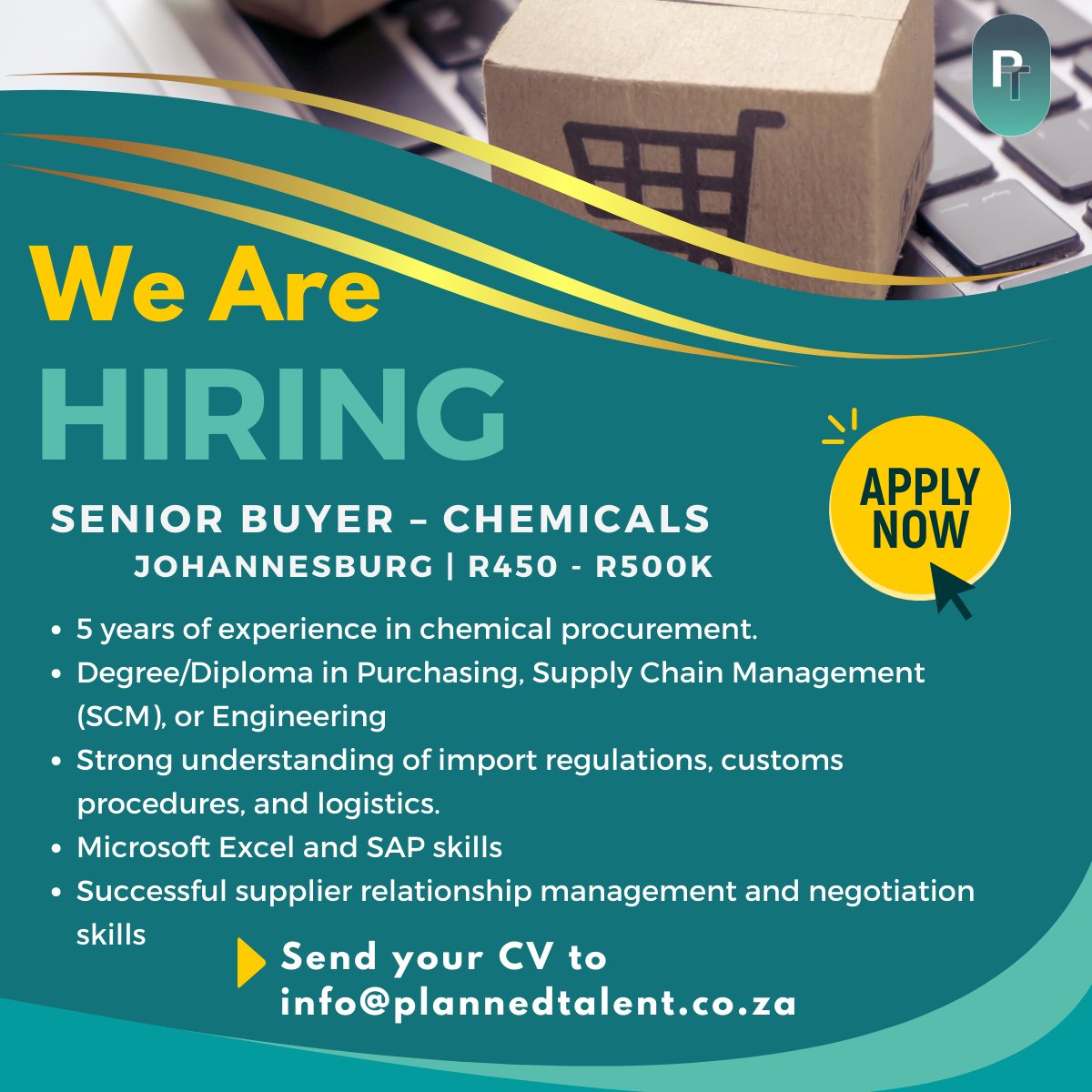 #wearehiring - Senior Buyer (Chemicals)
Apply now --> lnkd.in/dui6weYa
#seniorbuyer #supplychainjobs #procurementjobs