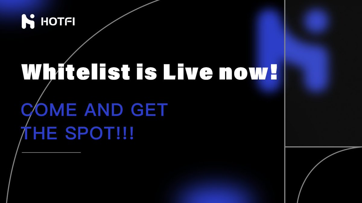 🥳HOTFI Whitelist, now Live! 💥
Come and  secure the spot:  

1️⃣ Visit HOTFI Whitelist website: app.hotfi.io/whitelist
2️⃣ Connect Wallet and Twitter
3️⃣ Complete the Quest

Finish Taskon Campaign to win 50U: 
8th, 7am PST - 14th, 7am PST
👉taskon.xyz/campaign/detai…

 #Giveaways