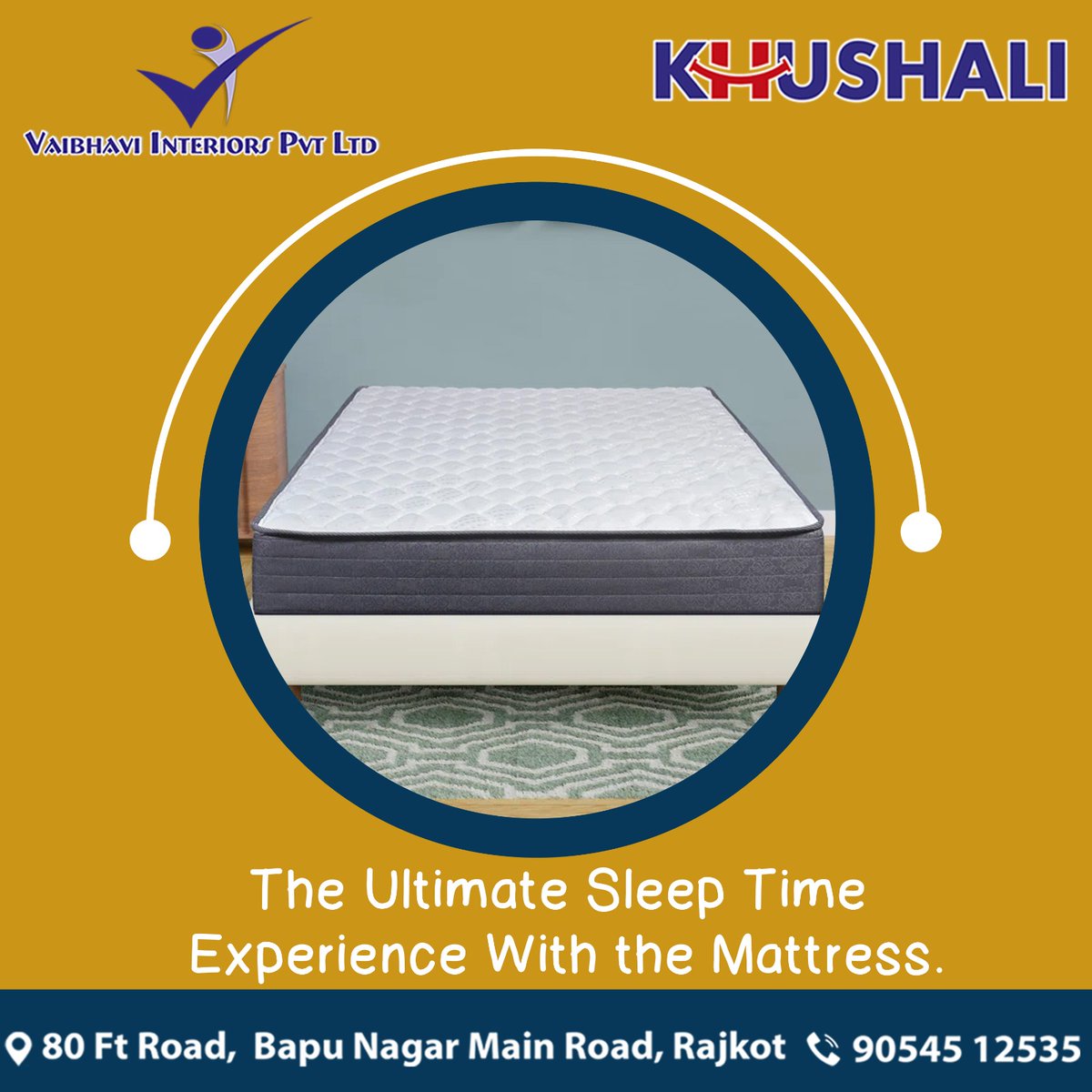 Our mattresses that ensure a good sleep.
Buy our mattress.
.
.
.
#vaibhaviinteriorpvtltd #mattress #vaibhavi #interior #khushali #happineshome #softmattress #bed #bedroom #15years #sleepbetterlivebetter #sleepbetter #SleepBetterFeelBetter #bedmattress #retailinteriors #Retailor