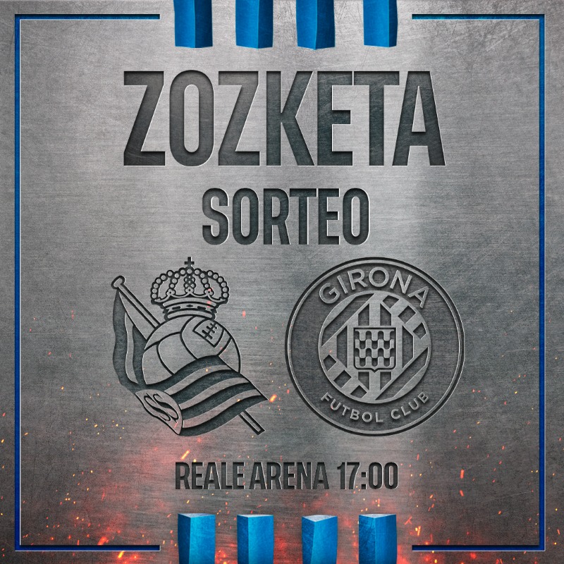 RealSociedadEUS's tweet photo. 💥 ZOZKETA 💥

Girona FC taldearen aurkako partidarako (abuztuak 12, 17:00) BI SARRERA zozkatzen ditugu! RT egin eta parte hartu!

#RealSociedadGirona | #AurreraReala