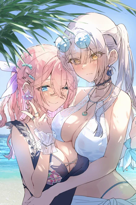 うちの子百合ップル 乗せる系 #創作百合