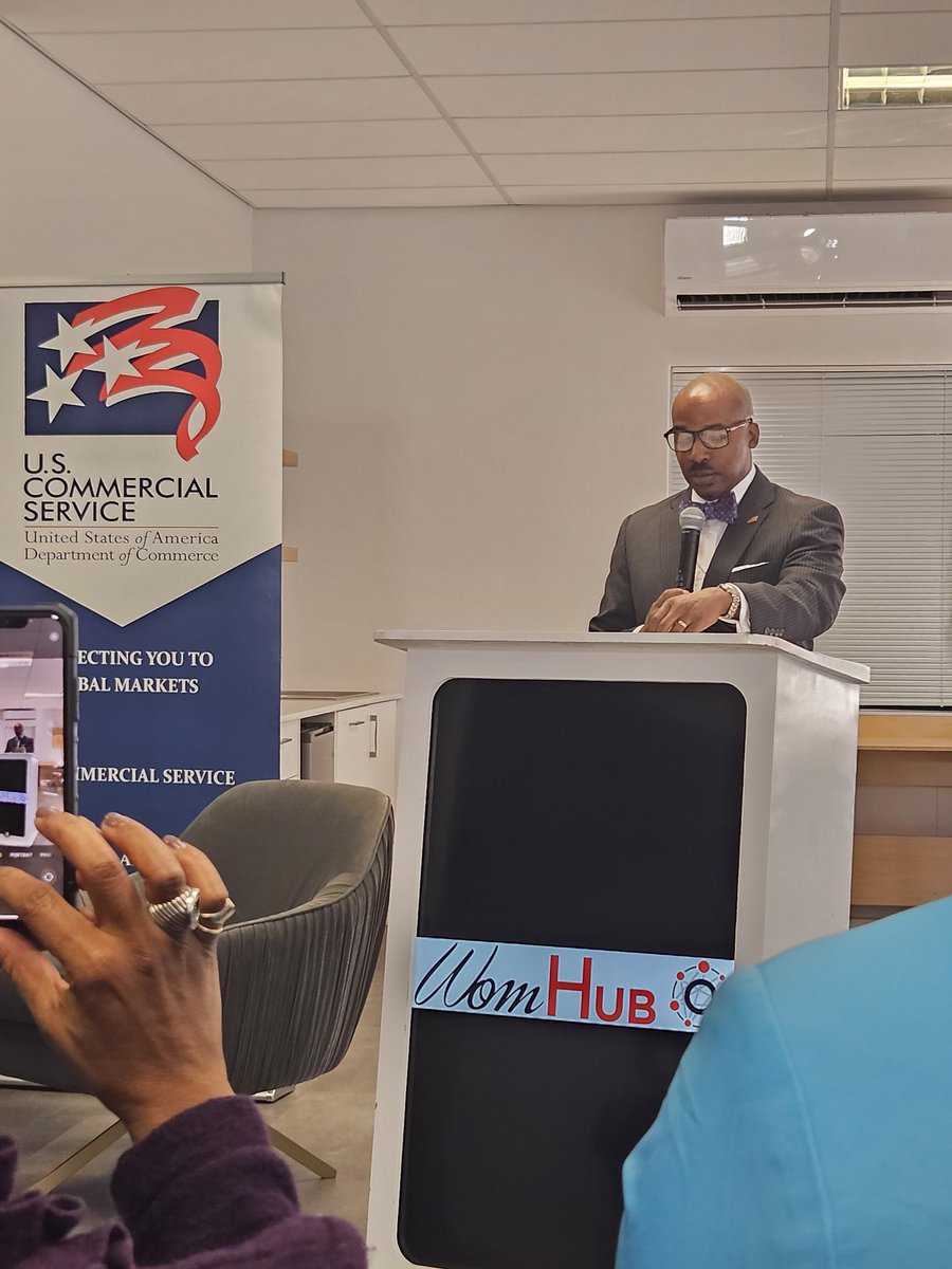 RealDoctorC's tweet photo. Privileged to be at a fireside chat headlined by US Undersecretary of Commerce for International Trade at #WomHub this morning. Take a good look at the Select USA Tech &amp; Select Global Women in Tech programs to learn more. 
Ping to @ImpactSchoolLS @USEmbassyMaseru #Lstwitter https://t.co/1DFeoyeXjg