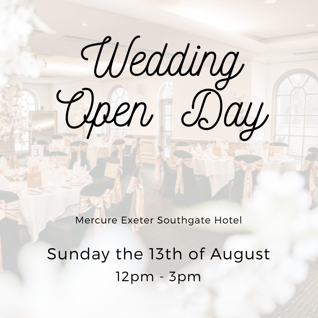 Not long  to go until our Wedding Open Day!
#MercureExeterSouthgate #summitimagery #hitched #bridebook #guidesforbrides #wedding #openday #weddingvenue #exeter #mercurehotel