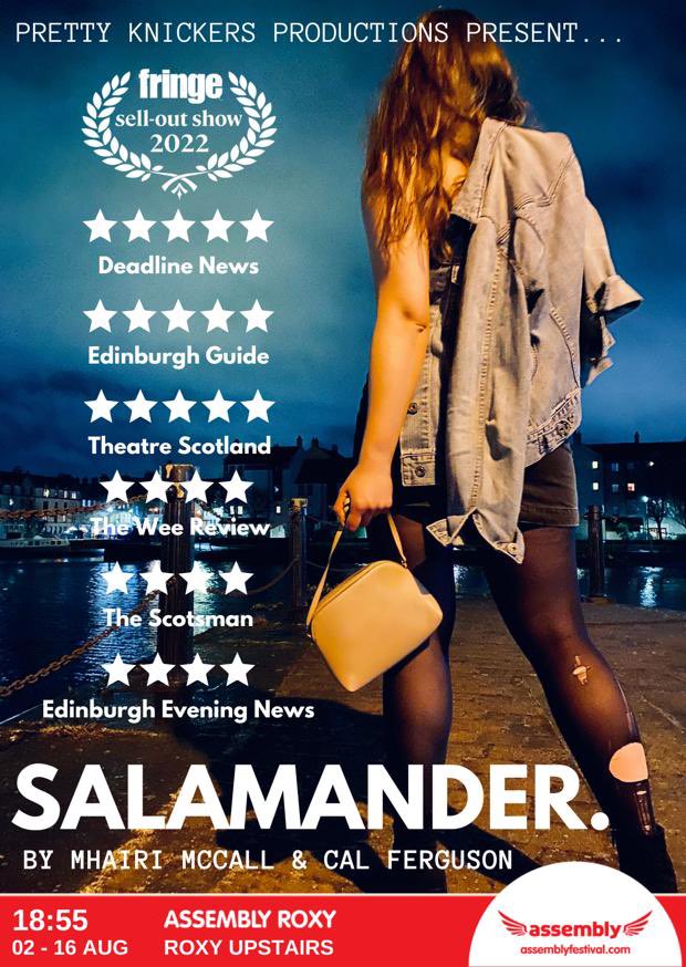 pretty_knickers's tweet photo. Fringe 2023 for SALAMANDER so far 💥

⭐️⭐️⭐️⭐️⭐️ - A Young(ish) Perspective 
⭐️⭐️⭐️⭐️⭐️ - One4Review 
⭐️⭐️⭐️⭐️ - All Edinburgh Theatre 

What an overwhelming start to our #edfringe run!! 

There are still plenty of chances to see our 5⭐️ show at @AssemblyFest 

Grab your 🎟️s now! https://t.co/k4xW5o961B