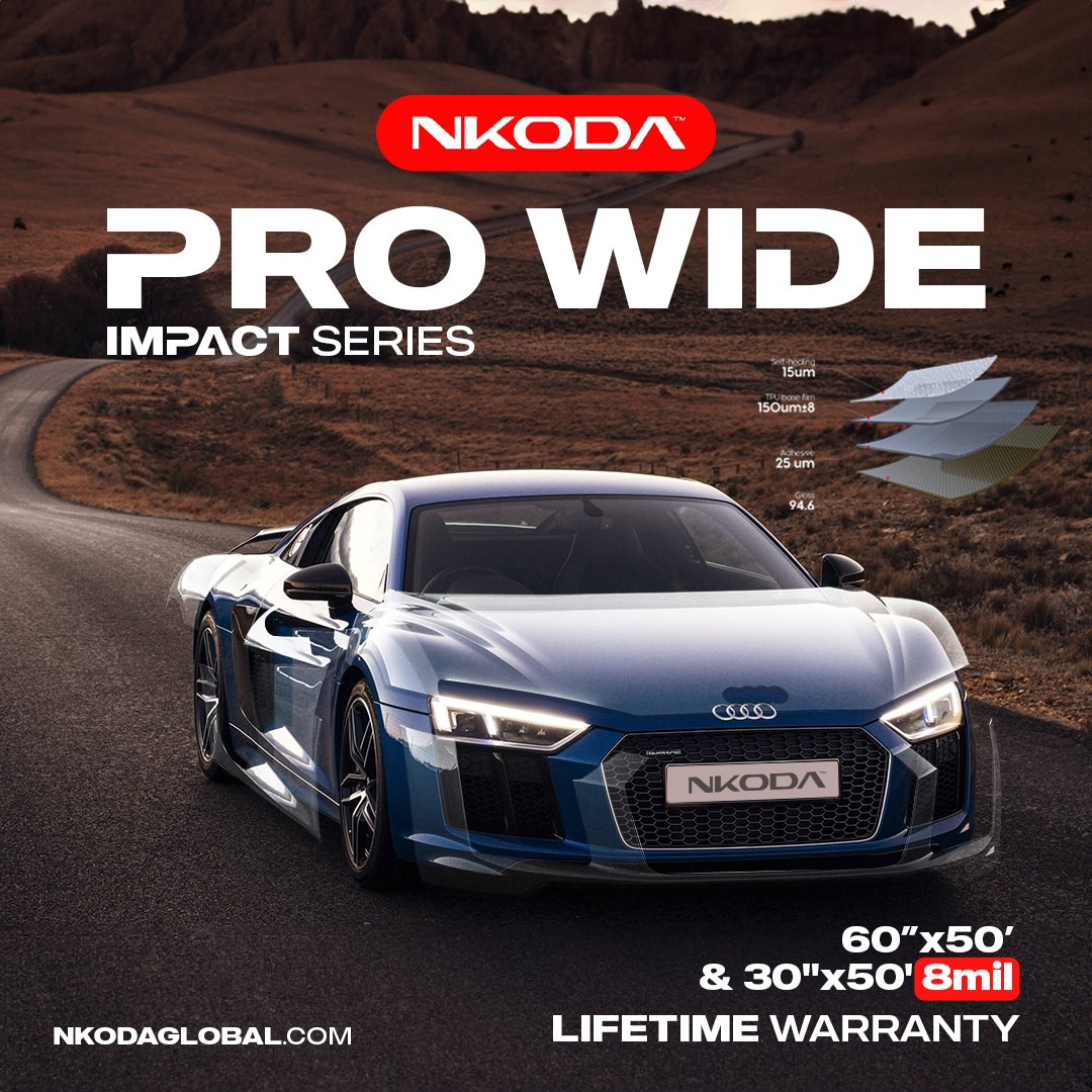 Nkoda_SAmerica's tweet image. 🚗👍DRIVE LONGER and worry less with NKODA GLOBAL premium paint protection film!🛡️ 
#nkodaglobal #ppfmanufacturer #ProtectionRedefined #gearup #NKODAPPF #protection #windowtint #colorppf #nanotechnology #paintprotectionfilms #detailing #ppf #carwrap #protectyourinvestment