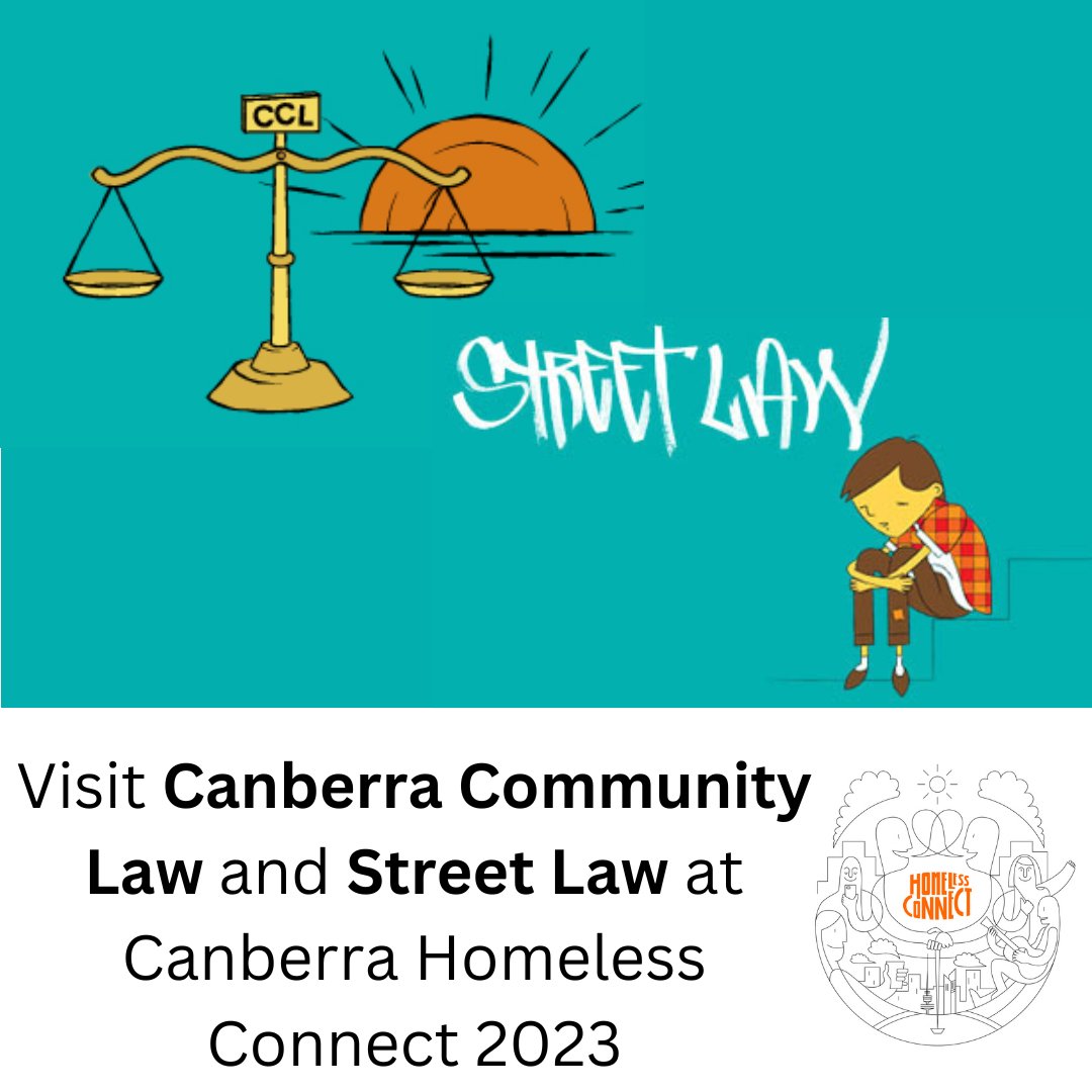 CBRHomelessCnct's tweet photo. Canberra Community Law provides free, independent &amp; confidential legal advice &amp; casework services.

Street Law is a free &amp; confidential outreach legal service for people who are experiencing or at risk of homelessness. 

#homelessconnect2023
#canberracommunitylaw
#streetlaw https://t.co/ctRYr0ZtnM