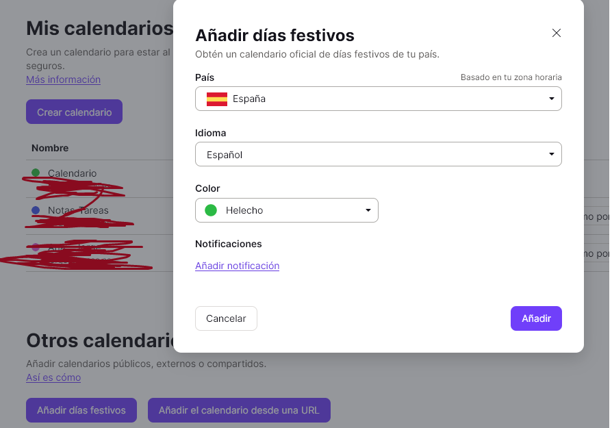 lussac's tweet photo. @ProtonSupport I' talking about the new feature of the calendar, the Public holidays calendar of Spains includes "regional" Holidays of some paces that are not useful for people that not lives there. For example I'm people o Madrid are not afected where are public holidays in Cataluña. https://t.co/u2FdS8Tj18
