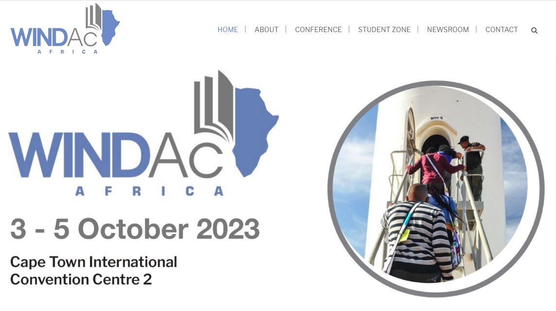 _sawea's tweet photo. The deadline for submission of abstracts for the upcoming @WindAcAfrica conference has been extended to Friday, 18 August.
For more information visit, https://t.co/8zLls48MrY #WindAc #windenergy #renewableenergy #research https://t.co/tA90jYr7KO