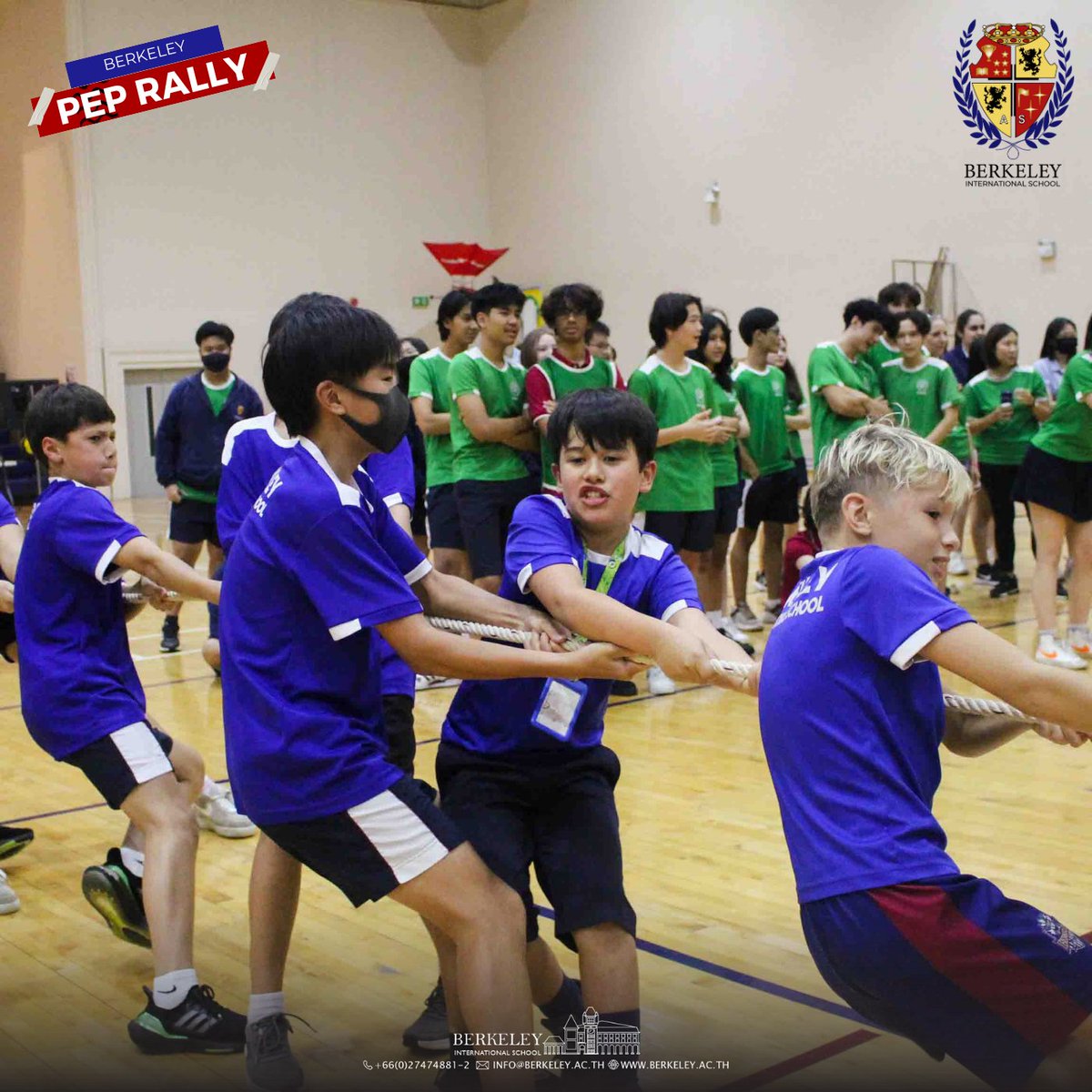 berkeleybkk's tweet photo. Loud cheers, music, and exciting games filled our gymnasium as we celebrated our Back to #School Pep Rally! It was such a fun-filled afternoon of challenges and friendly competition between houses. Congratulations to everyone for a job well done! #Bangkok #Berkeley #Thailand #fun https://t.co/18tAmViXei
