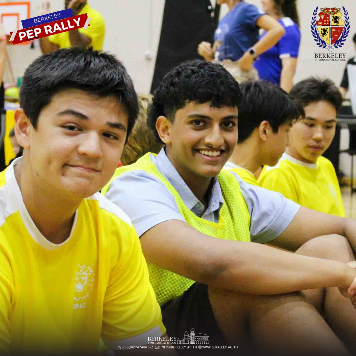 berkeleybkk's tweet photo. Loud cheers, music, and exciting games filled our gymnasium as we celebrated our Back to #School Pep Rally! It was such a fun-filled afternoon of challenges and friendly competition between houses. Congratulations to everyone for a job well done! #Bangkok #Berkeley #Thailand #fun https://t.co/18tAmViXei