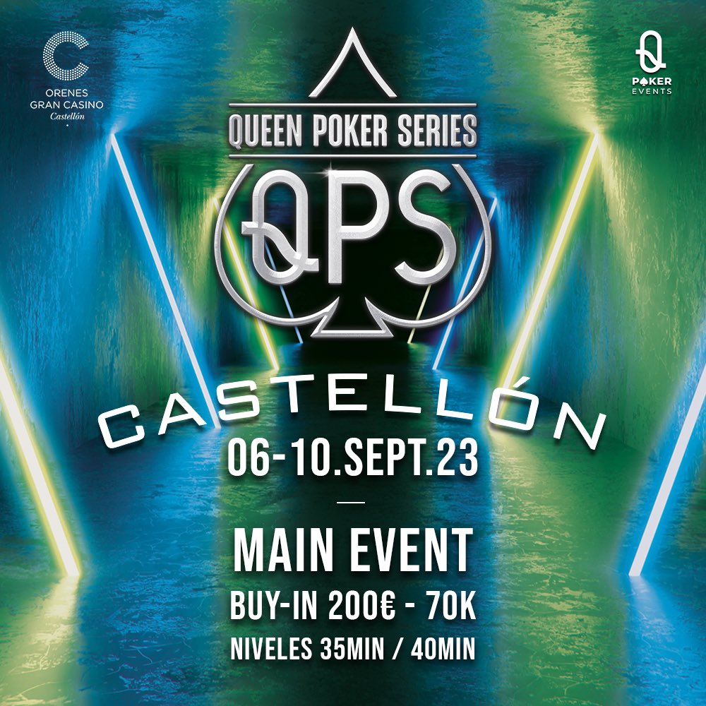 QUEEN POKER SERIES (@queenpokerevent) on Twitter photo 🔊 Menos de un mes para volver a disfrutar de estas Micro Series Live Nacionales que están dando mucho que hablar esta temporada.
➕de 20 habitaciones reservadas ya.
📍<a href="/CasinoCastellon/">Orenes Gran Casino Castellón</a> 🔊 Menos de un mes para volver a disfrutar de estas Micro Series Live Nacionales que están dando mucho que hablar esta temporada.
➕de 20 habitaciones reservadas ya.
📍<a href="/CasinoCastellon/">Orenes Gran Casino Castellón</a>