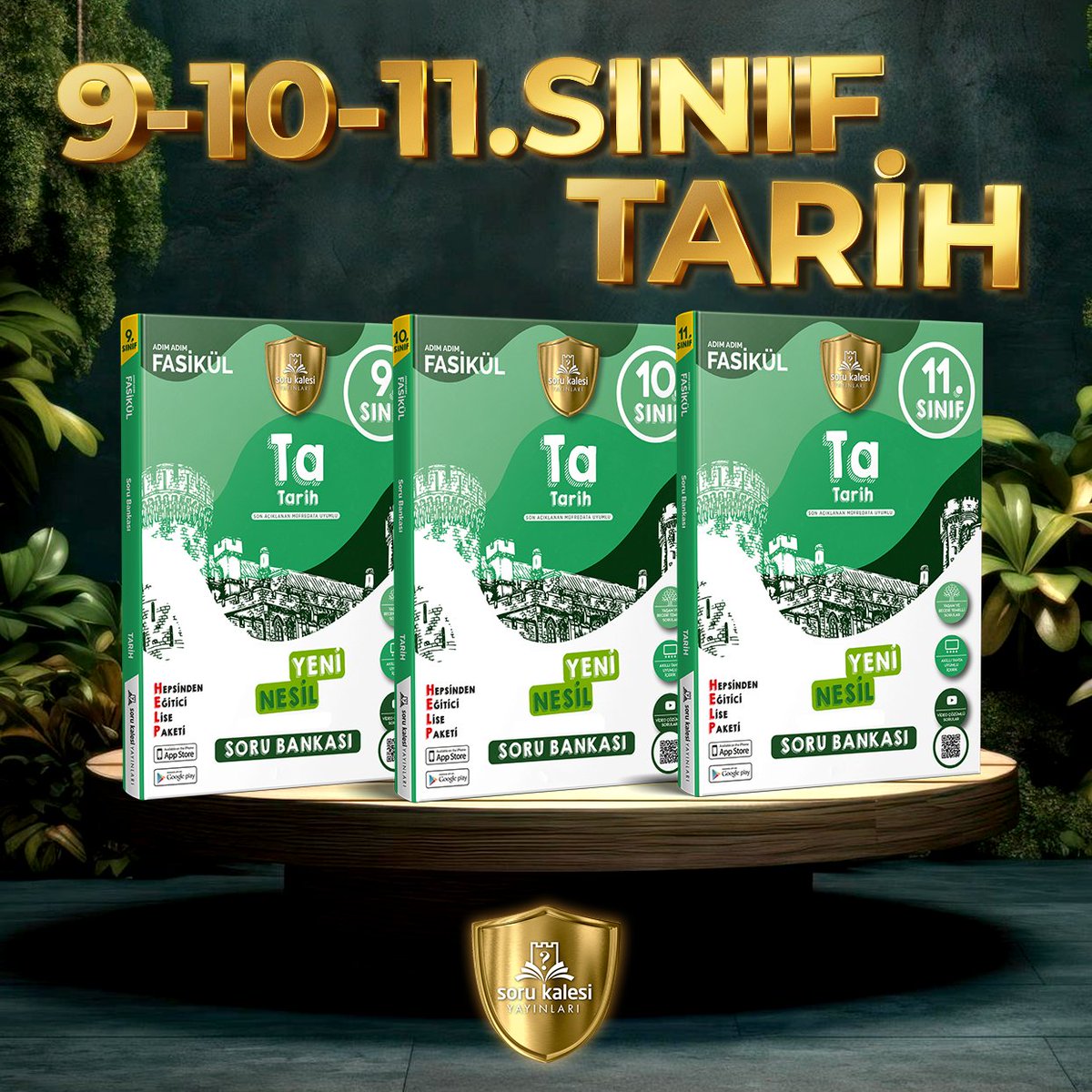 Soru Kalesinin 9-10-11. Sınıf Tarih Soru Bankaları ile tarihi detayları yakalayın, önemli olayları analiz edin ve geçmişten geleceğe uzanan köprüler kurun. Tarihi bilgi hazinenizi zenginleştirirken, sınavlarda başarıyı garantileyin! 🕰️💡
#tarih #sorubankası