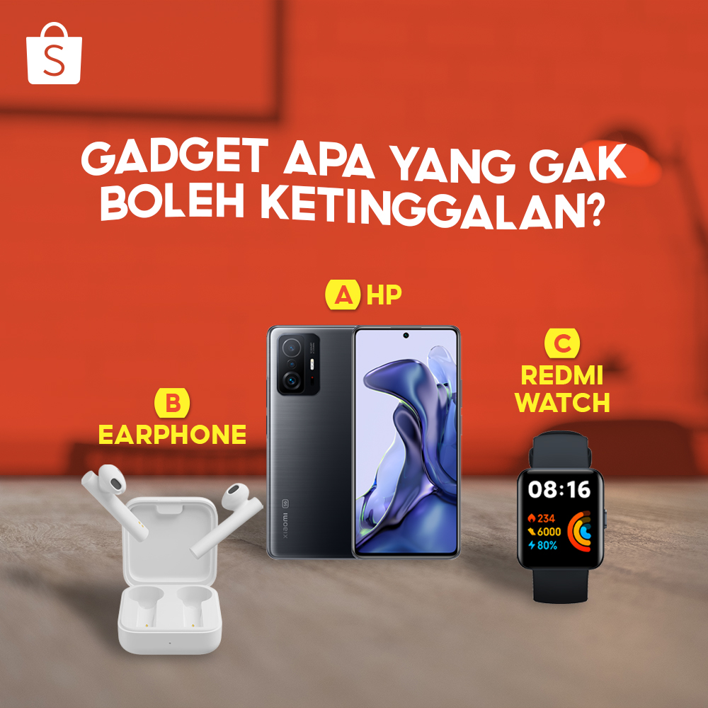 ShopeeID's tweet photo. REPLY kalau mau mimin kirimin GADGET kesayangan kamu! 🧡 https://t.co/eviQK88WRD