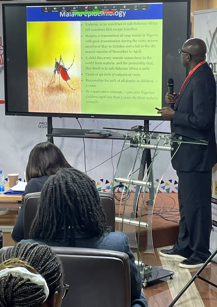 @cnwangwu Key Note Speaker - Prof. George Olusegun Ademowo, Professor of Pharmacology & Therapeutics @UniIbadan. Making a presentation on malaria Disease & challenges facing the development of #MalariaVaccines. #NOIPollsConverge #ConvergeforMalaria