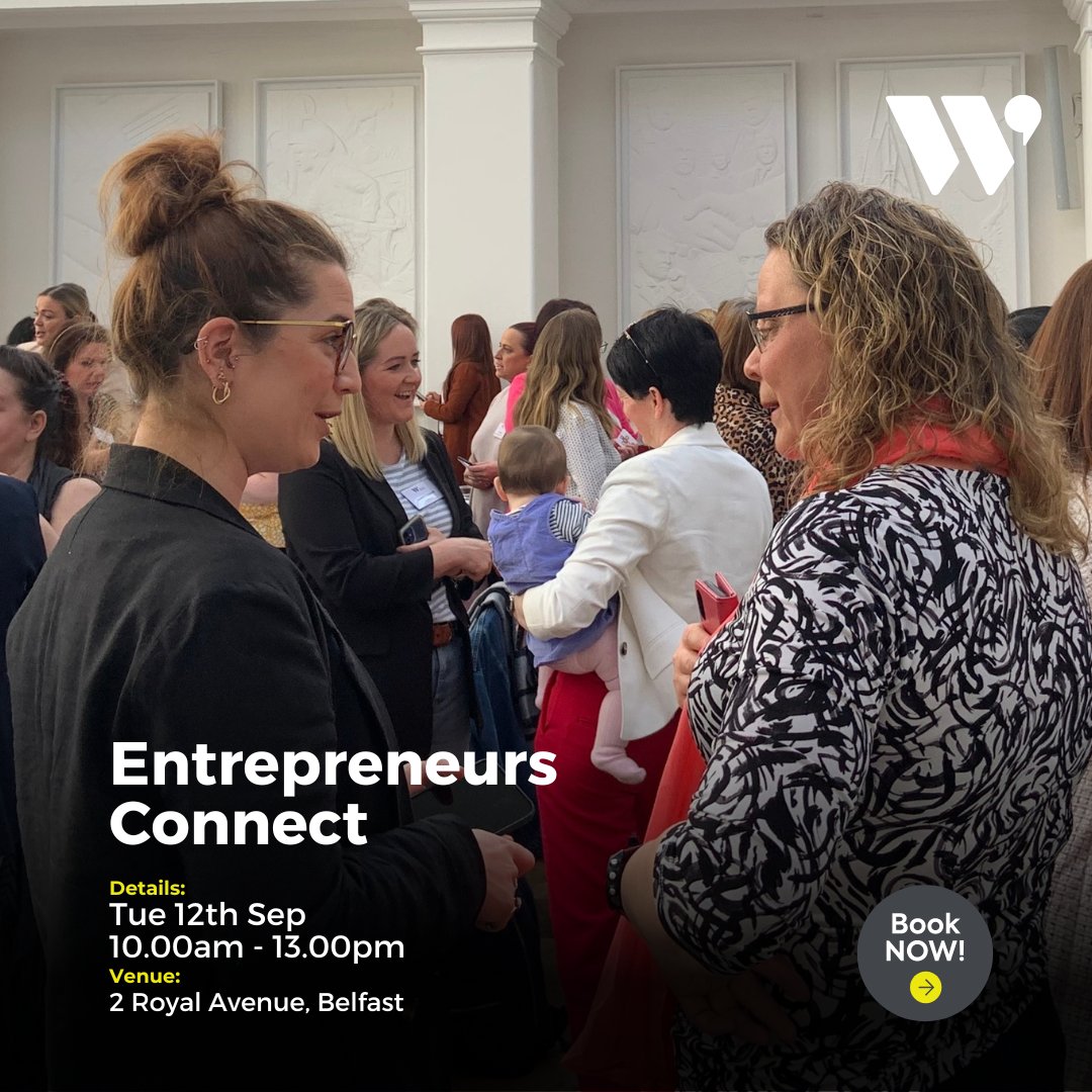 The Entrepreneurs Connect event returns on 12th Sep at 2 Royal Avenue Belfast. 💬 Supported by @belfastcc, the aim of this event is to get talking - solving your business challenges & sharing in support with a room of women led business owners. Register: bityl.co/KK6d