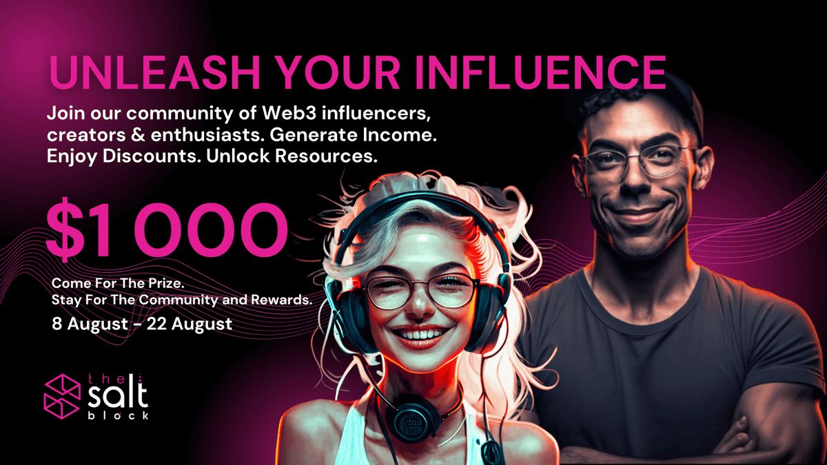 Crazy for Crypto? 🌟 Win a share of $1,000!

Join Crypto Influencers, Creators &amp; Enthusiasts today and get:

💸 Income from brands
🔖 Web3 discounts
📚 Crypto Education
🔧 Alpha Tools &amp; more!

Complete all tasks for a shot at the prize? 🏆🚀

dmission.me/missions/thesa…