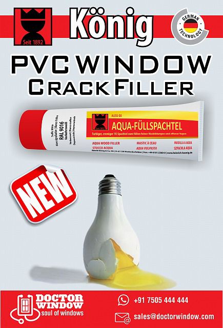 No more Cracks on your uPVC profile. Konig crack filler is the high-performance based on germen technology.

Heinrich König GmbH & Co. KG
#crackfiller #doctorwindow #upvcprofiles #profile #indiaupvc #crackfiller #upvcwindows #uPVCdoor  #pvcdoor #NoMoreCracks #upvcwindowsanddoors