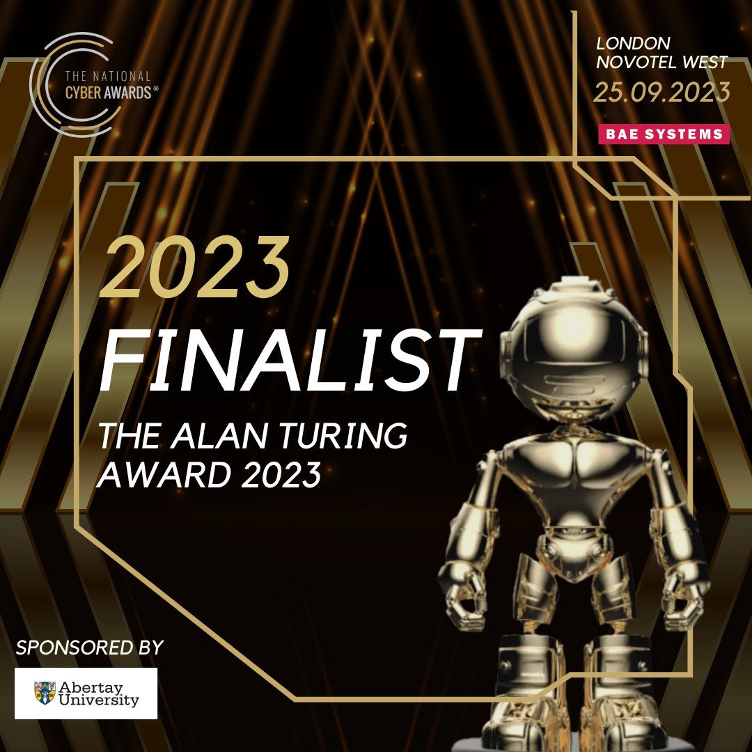We are excited to announce that we have been shortlisted as finalists for the Alan Turing Award at The National Cyber Awards 🎉

Fingers crossed! 🤞 To find out more about the awards, head to thenationalcyberawards.org/2023-finalists/