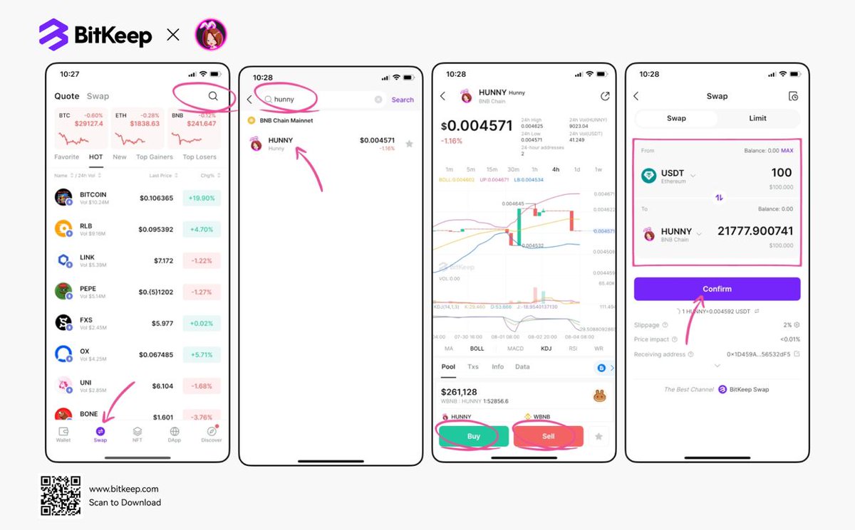 🔥 $HUNNY (Bep20) can be traded on #Bitkeep Wallet

🔗Bitkeep wallet: bitkeep.com

🧧Free PAYU(BEP20) Download Bonus: share.keepshare.info/redPacket?code…

#web3 #web3gaming #crypto #Cryptocurrency #playtoearn #giveaway #airdrop #giveaways #Airdrops #AirdropCrypto #AirdropAlert