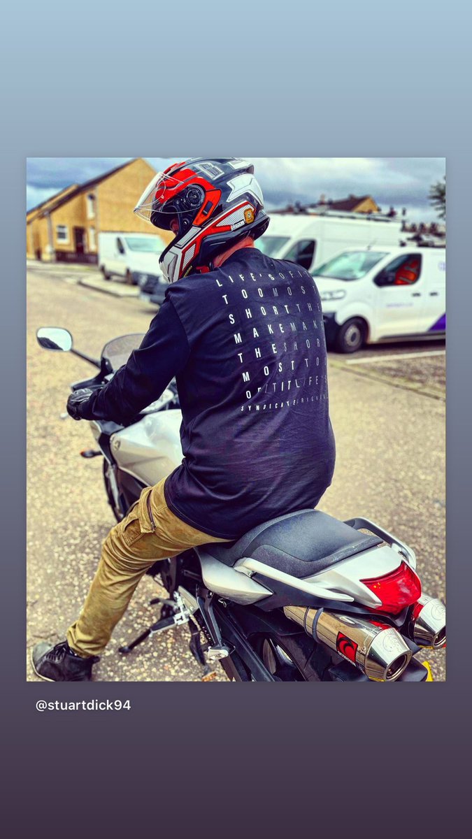 StuartDick94's tweet photo. First day out in the bike in a while yesterday and felt that the new top from @SyndicateOG @Syndicate was the best to wear! #syndicateog #lifestooshort https://t.co/wn88t4VNmD
