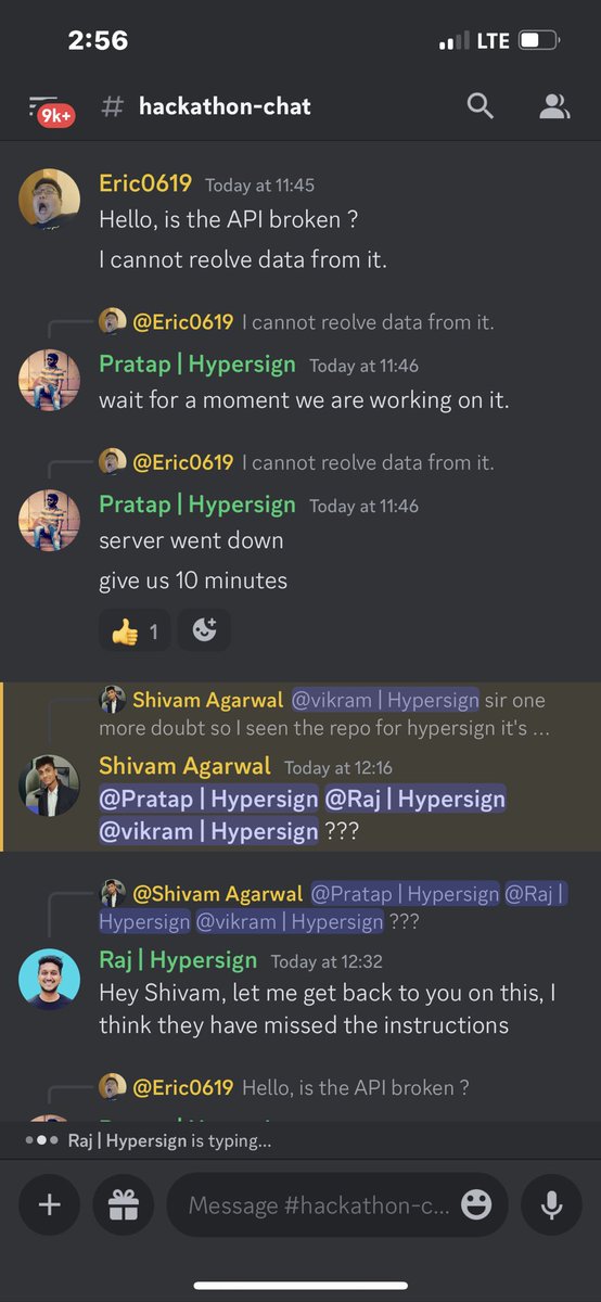 bhushan_vikram's tweet photo. The #hackDiD hackathon room in @hypersignchain discord is BuZZZZInG every 5 seconds.
I can feel the pressure of the final few hours of submissions.
Let’s Go Team.
Make sure your PR’s are in both the repos . https://t.co/DcGKNaSvo5