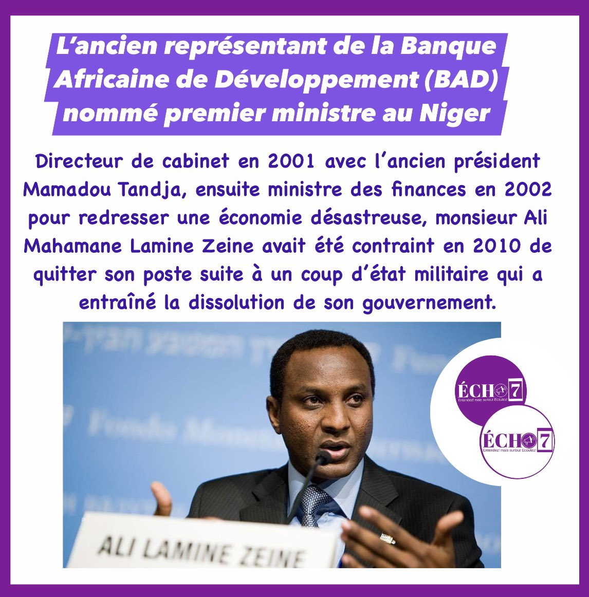 echoo_7's tweet photo. Au 𝐍𝐢𝐠𝐞𝐫, le président de la transition nomme un premier ministre 

⚪️🟣 𝐄𝐜𝐡𝐨𝐨𝐨𝐨 https://t.co/aYgf2N0zLY