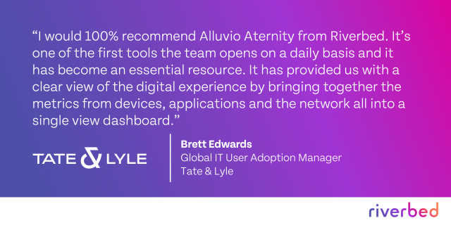 MikeIMarks's tweet photo. Learn how FTSE 250 global supplier of food and beverage, @tateandlyleplc achieved significant cost savings using Riverbed’s Alluvio Aternity #DEM solution to improve service and reduce costs. https://t.co/8vfOn98dFS https://t.co/d0mTiXutax