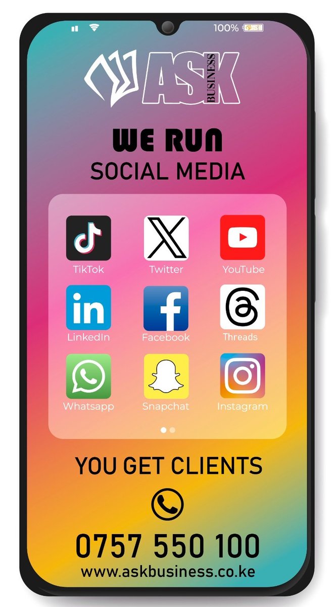 askmedia_ke's tweet photo. Let's turn your vision into captivating stories that captivate, educate, and elevate. Join us on this digital journey to unlock your brand's story today.
#askmediake #digitalmarketingagency #DigitalMarketing #SocialMediaManagement https://t.co/cIJRZMa9wh