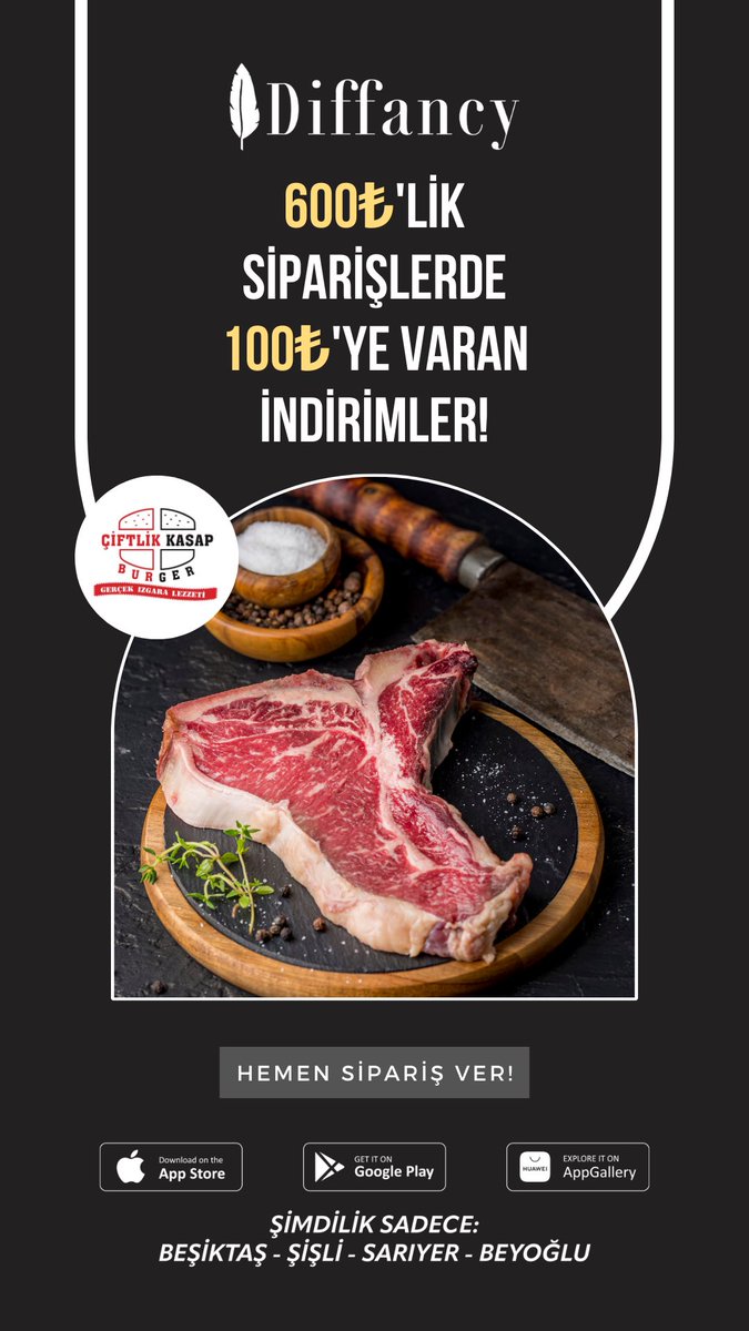 Özenle hazırlanan kaliteli lezzetler kapınıza geliyor! 💛