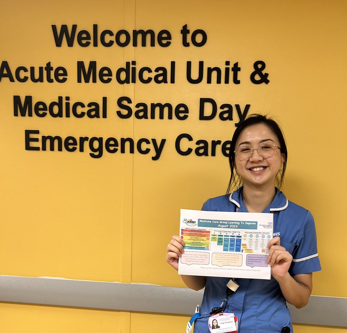 Team AMU (@amuteam) on Twitter photo An amazing achievement by Ting Ting. Created and simplified the MCA/ DOLS process for our colleagues! Posters have been utilised across the trust! Well done 👏🏻 <a href="/aaroncumminsNHS/">Aaron Cummins</a> <a href="/TabethaDarmon/">Tabetha Darmon</a> <a href="/MelWoolfall/">Melanie Woolfall</a> <a href="/caron_graham/">Caron Graham</a> <a href="/daJMTexperience/">James</a> An amazing achievement by Ting Ting. Created and simplified the MCA/ DOLS process for our colleagues! Posters have been utilised across the trust! Well done 👏🏻 <a href="/aaroncumminsNHS/">Aaron Cummins</a> <a href="/TabethaDarmon/">Tabetha Darmon</a> <a href="/MelWoolfall/">Melanie Woolfall</a> <a href="/caron_graham/">Caron Graham</a> <a href="/daJMTexperience/">James</a>