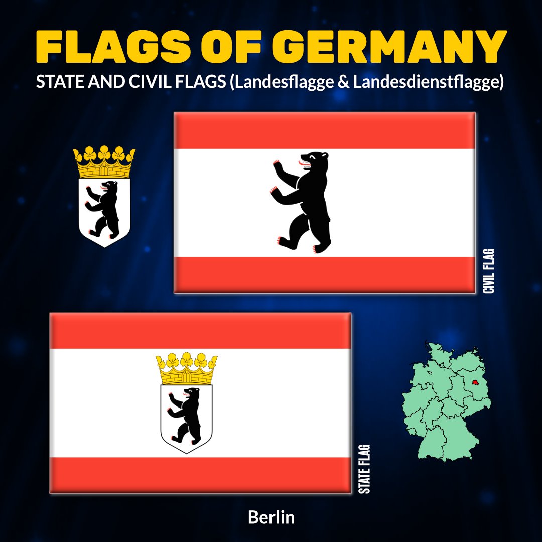 flags_book's tweet photo. Flag of Berlin
#flagsbook #flagsofgermany #germanflags #Landesdienstflagge #Landesflagge #deutscheflagge #deutscheflaggen #berlin #berlinflag
#FriedrichshainKreuzberg #Lichtenberg
#MarzahnHellersdorf #Mitte #Neukölln #Pankow
#Reinickendorf #Spandau #SteglitzZehlendorf https://t.co/IMmuPkv6mP