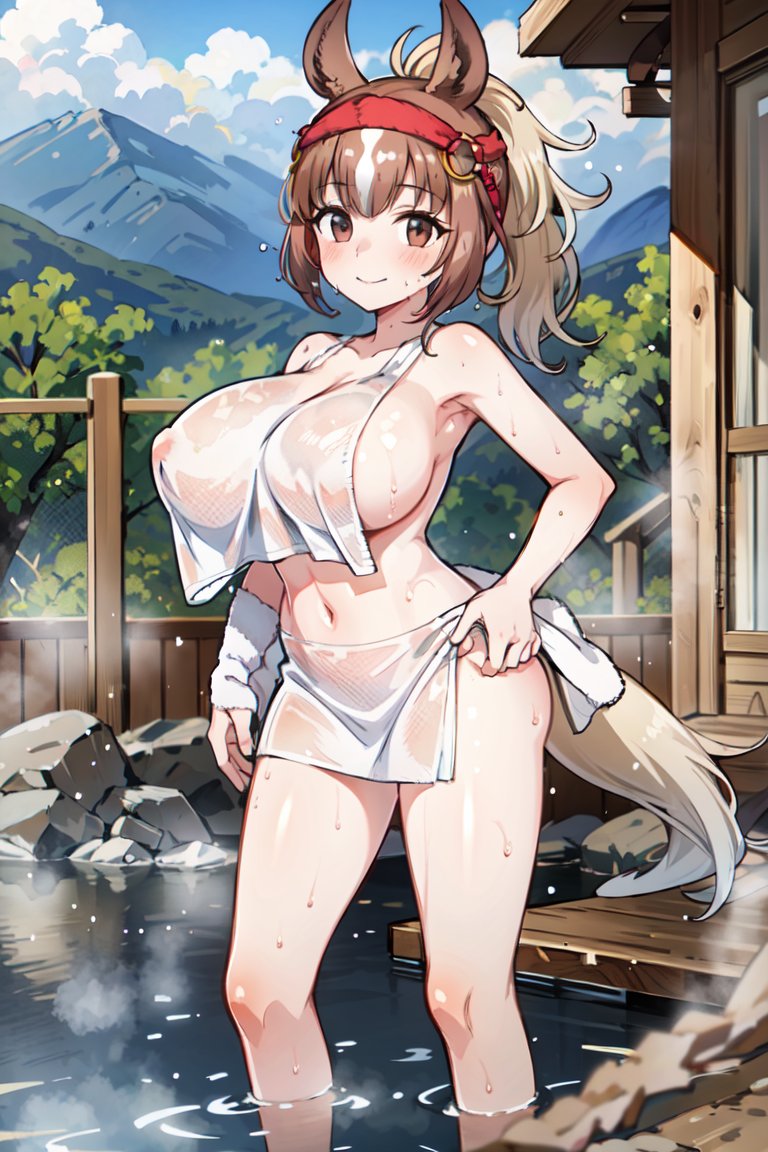 AI描きプログラムでサラブレッドくりげの裸タオルをを作ってみました🐎♨️

 #けものフレンズ 
#AIイラスト #AIart 