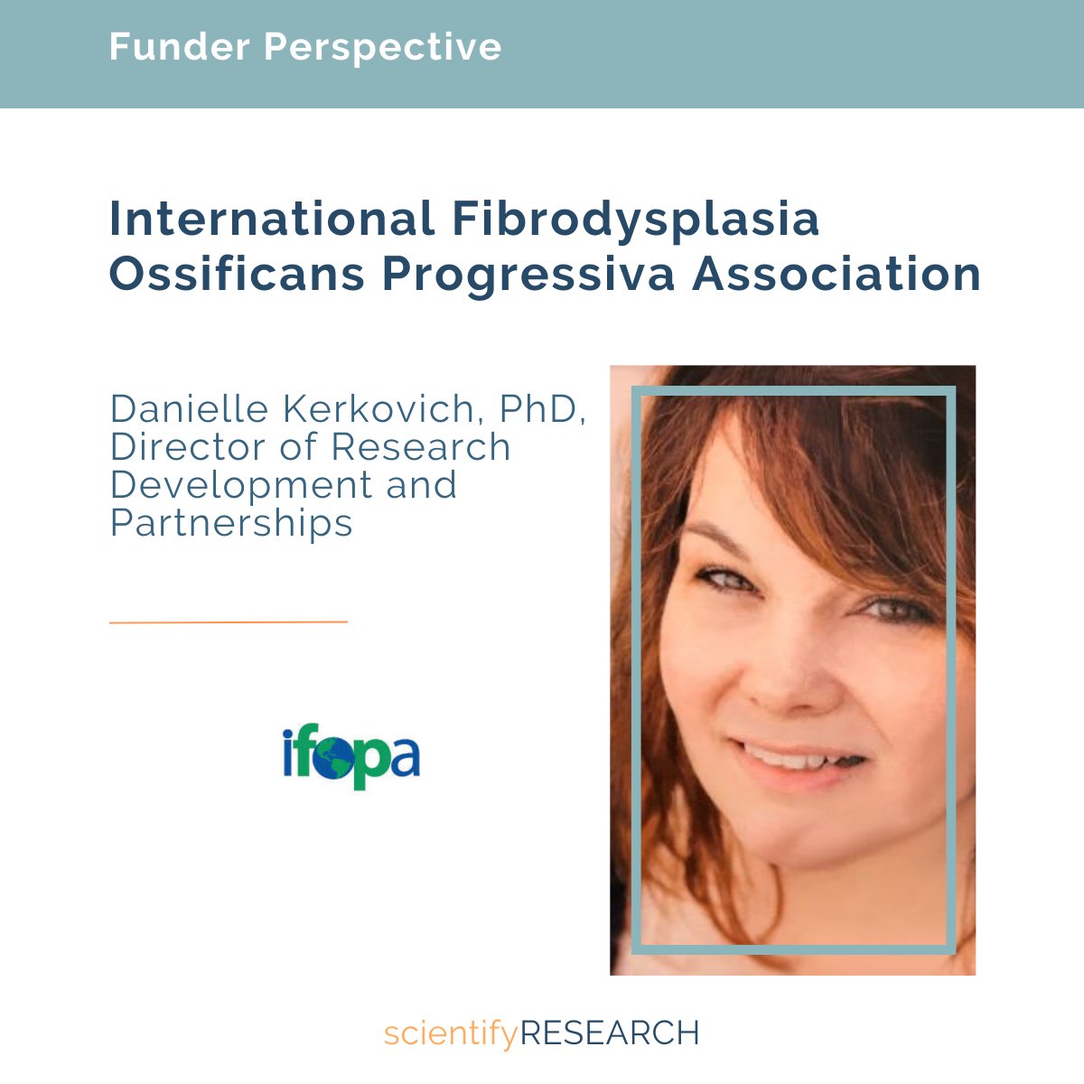 scientifyRES's tweet photo. Do you do rare disease research on Fibrodysplasia Ossificans Progressiva?
Read more about the upcoming funding opportunity by @ifopa in this Funder Perspective interview with Dr. Danielle Kerkovich:
https://t.co/AzvcVviPXM
#IFOPA #FOP #ACTforFOP #RareDiseases #scientifyRESEARCH https://t.co/Swi9tFzmEE