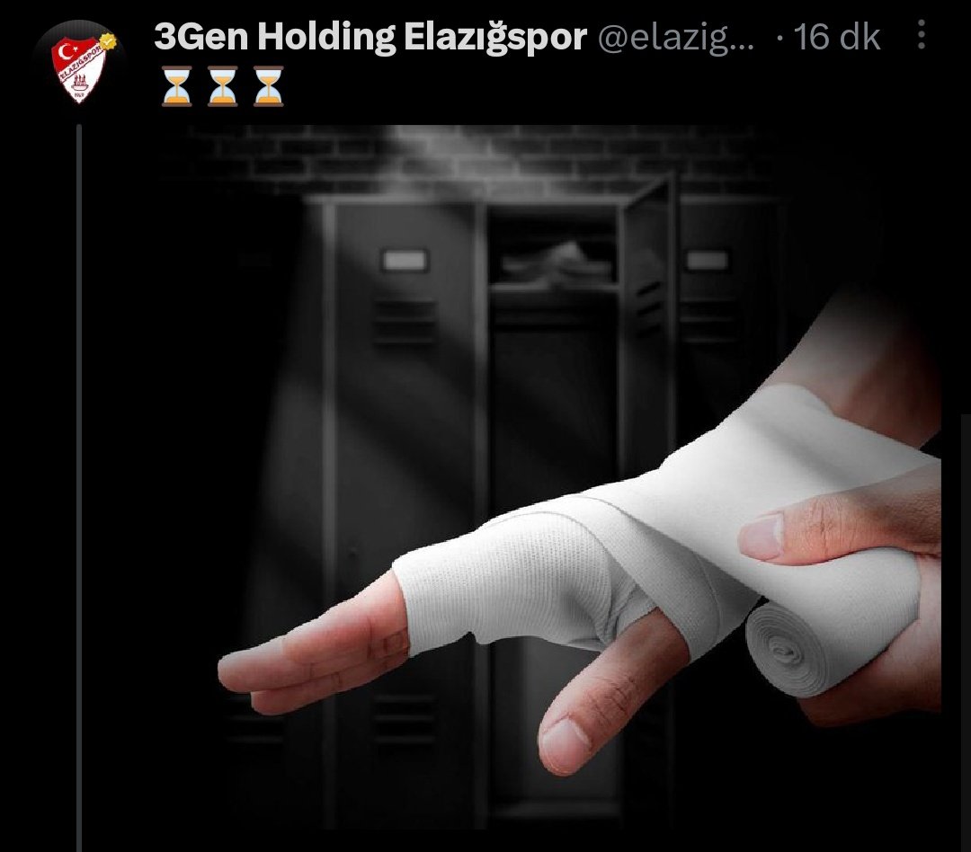 Elazığspor, bandajlı el mesajiyla bir oyuncunun transferini açıklamaya hazırlanıyor.