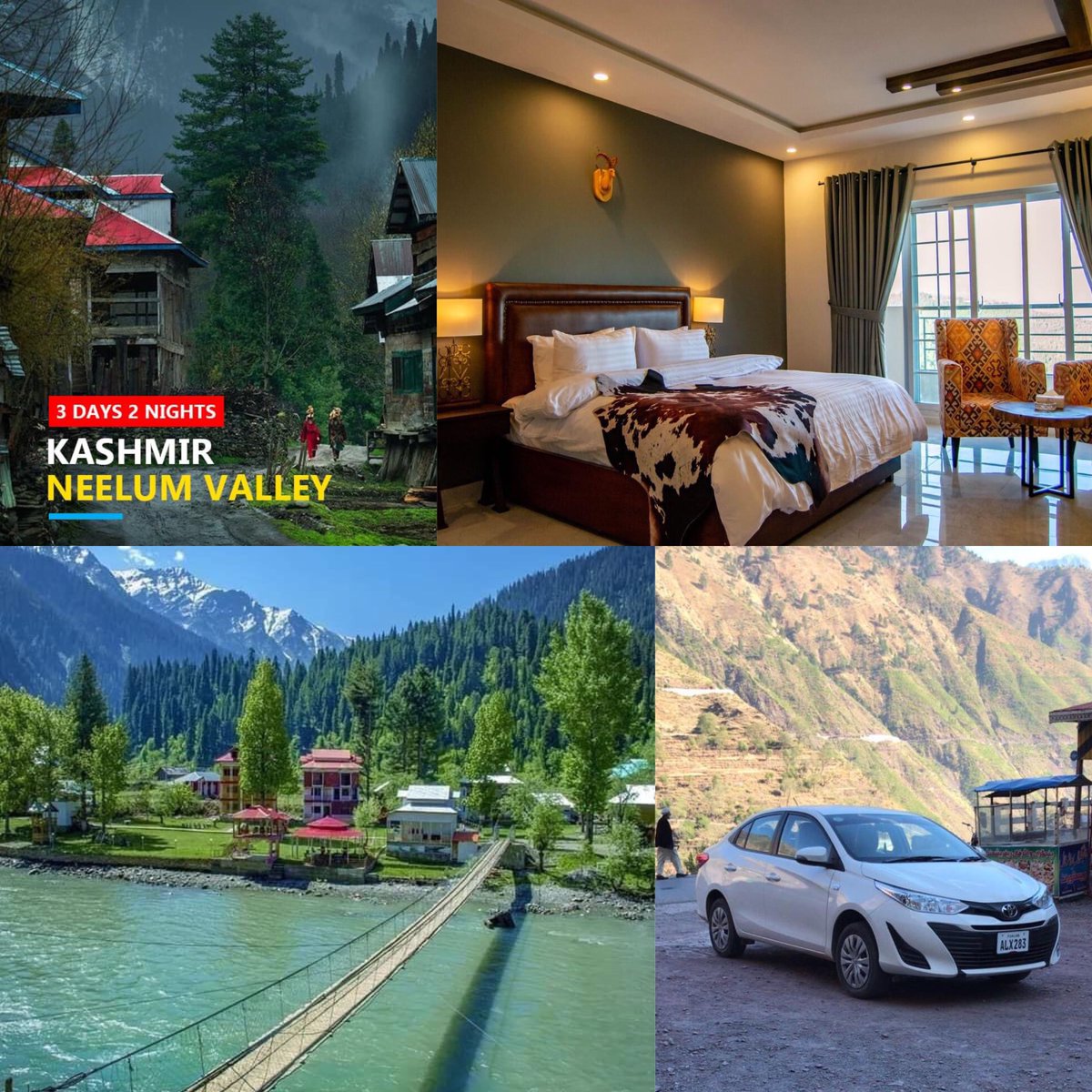 pakistan_click's tweet image. 3 Days customized honeymoon tour of Murree &amp;amp; Neelum Valley concluded successfully. A couple from Lahore choose our deluxe package and stayed in:

1 night in Rooomy Mureee
1 night in Neelum Elite Keran Kashmir

Call/Whatsapp at: ￼0311 1123133

#honeymoontour #Mureed #NeelumValley
