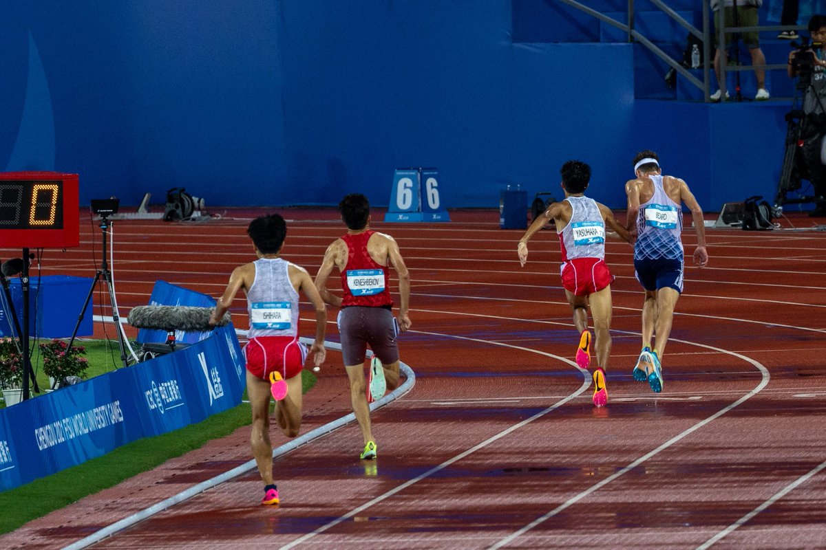#FISUGames  Men's 5000m Final
2nd YASUHARA Taiyo 
4th  ISHIHARA Shotaro
