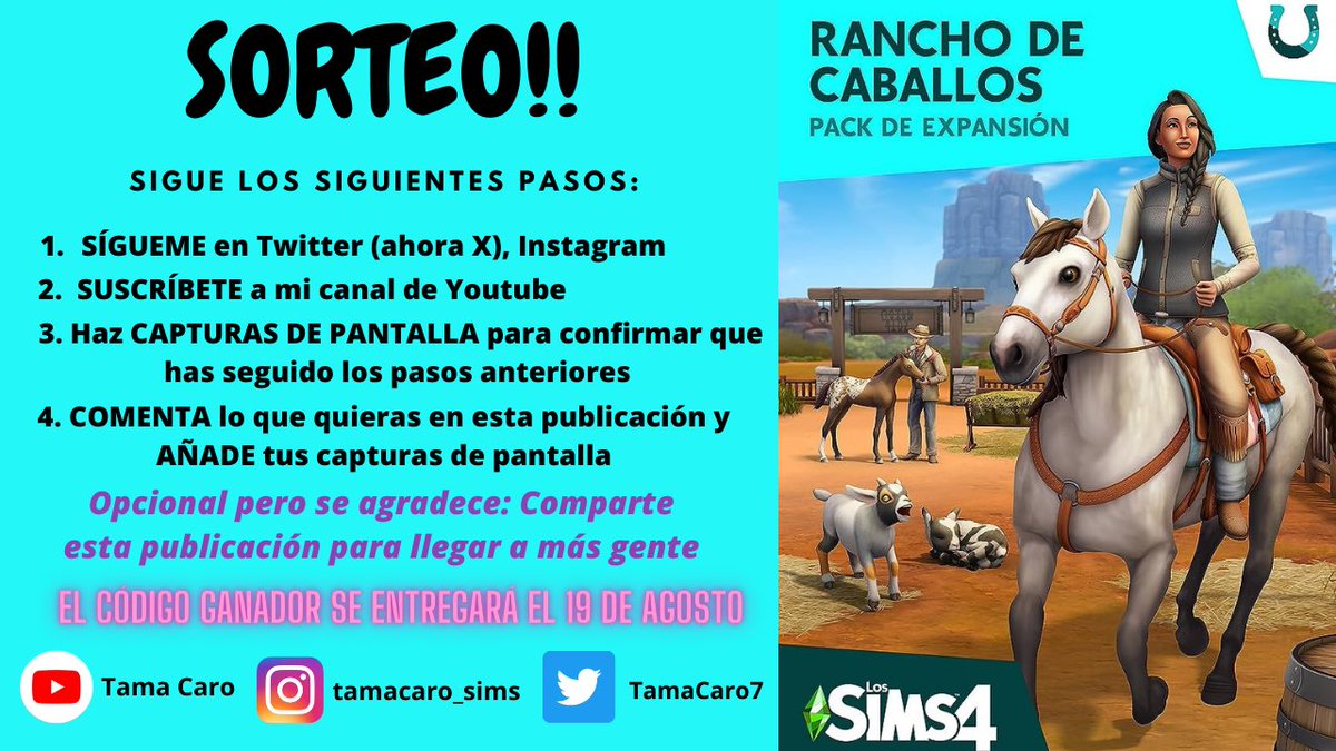 TamaCaro7's tweet image. Holiiiiii Simmers preciosos!!! ☺️💖

Como estoy a puntito de llegar a los 100 suscriptores en YT (puede ser una tontería pero para mí significa mucho), quiero agradecerlo con un SORTEO.
El ganador recibirá un código para la última expansión de Los Sims 4

Se agradece Retwitt 😘